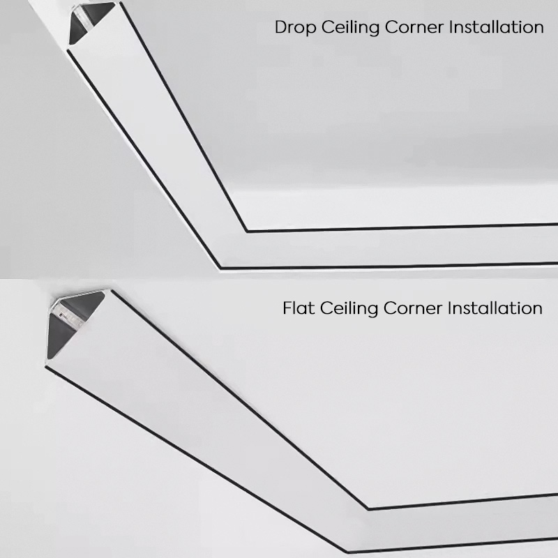 Direct Crown Corner Moulding LED Ceiling Perimeter Lighting Profiles Direct Crown Corner Moulding LED Ceiling Perimeter Lighting Profiles